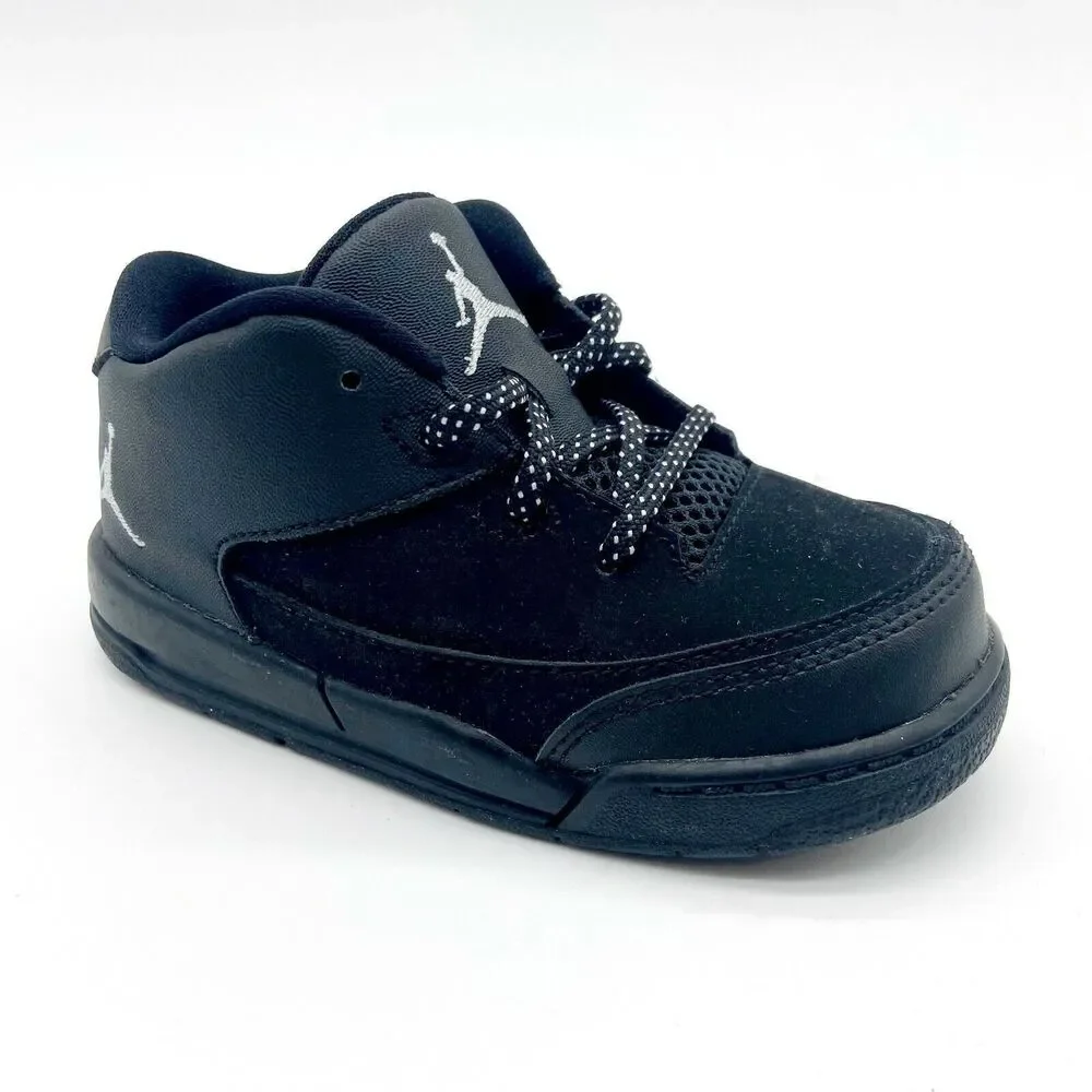 Jordan Flight Origin 3 BT Black Metallic Silver Toddler Sneaker 820248 010